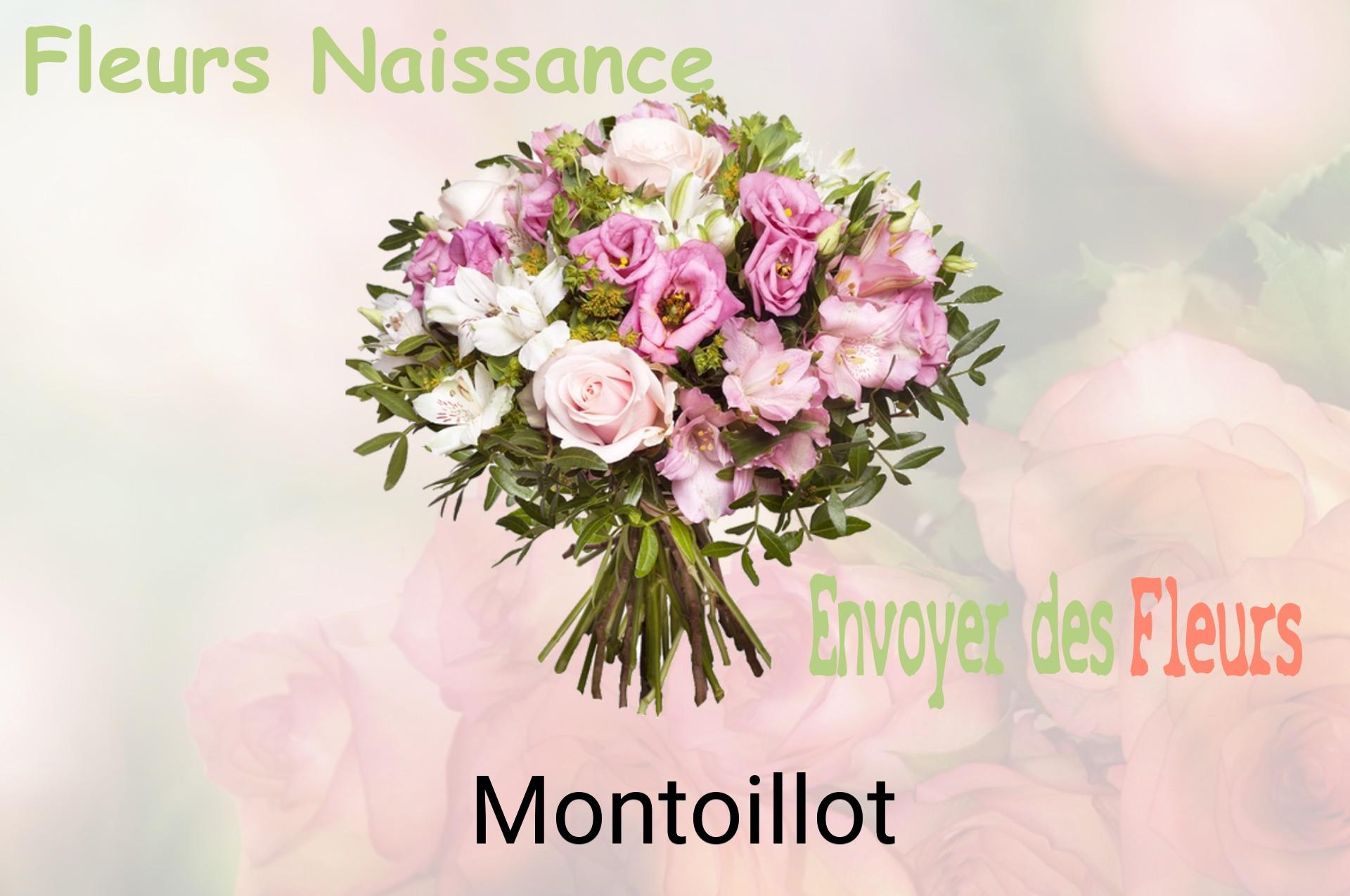 Bouquet de fleurs de naissance livré à Montoillot