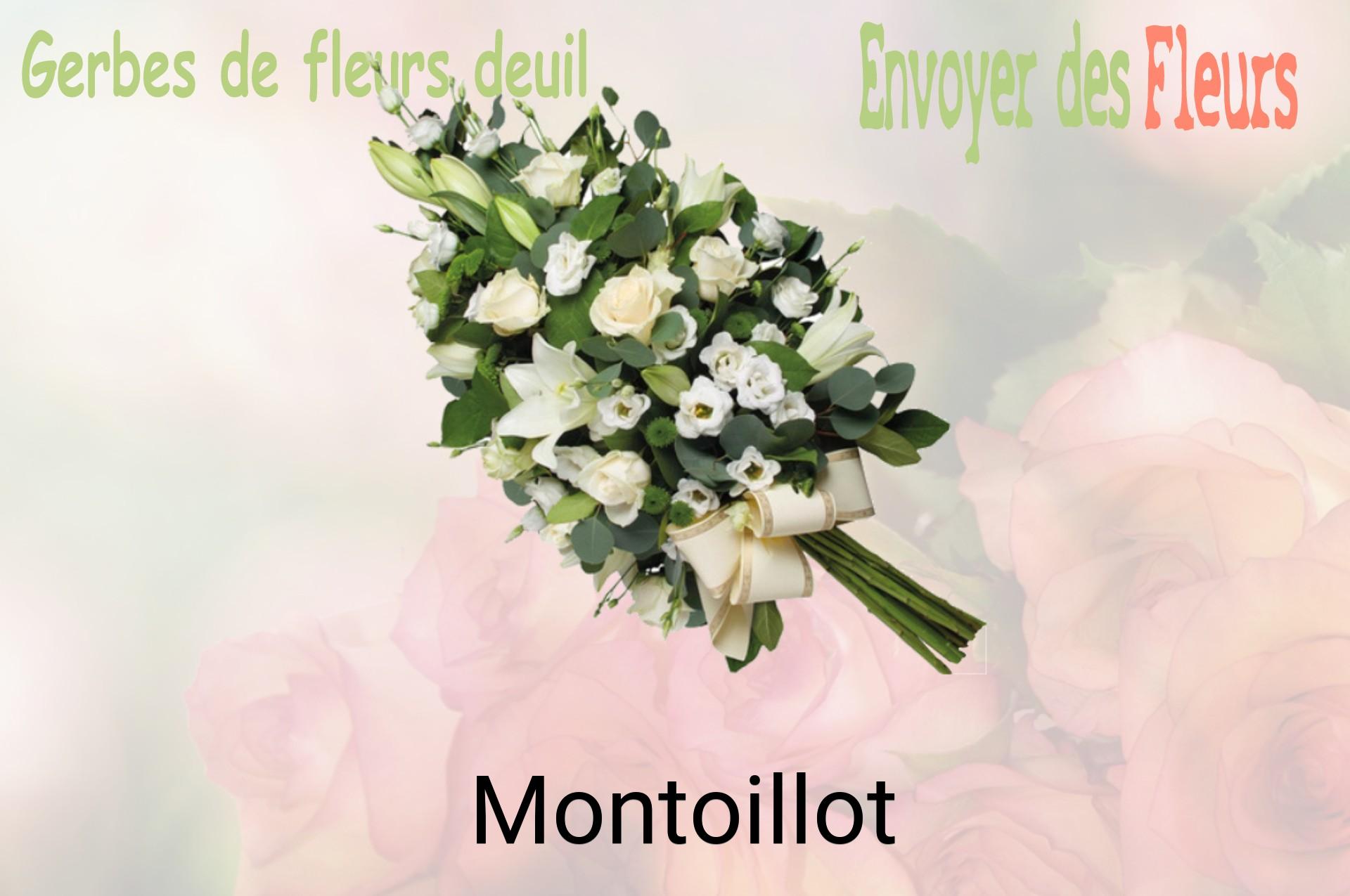 Gerbe de fleurs de deuil livrée à Montoillot